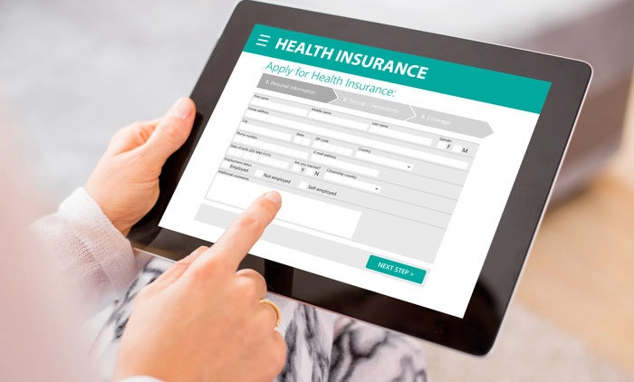Online health insurance application