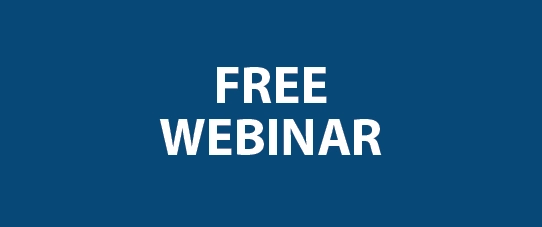 Graphic promoting a free webinar